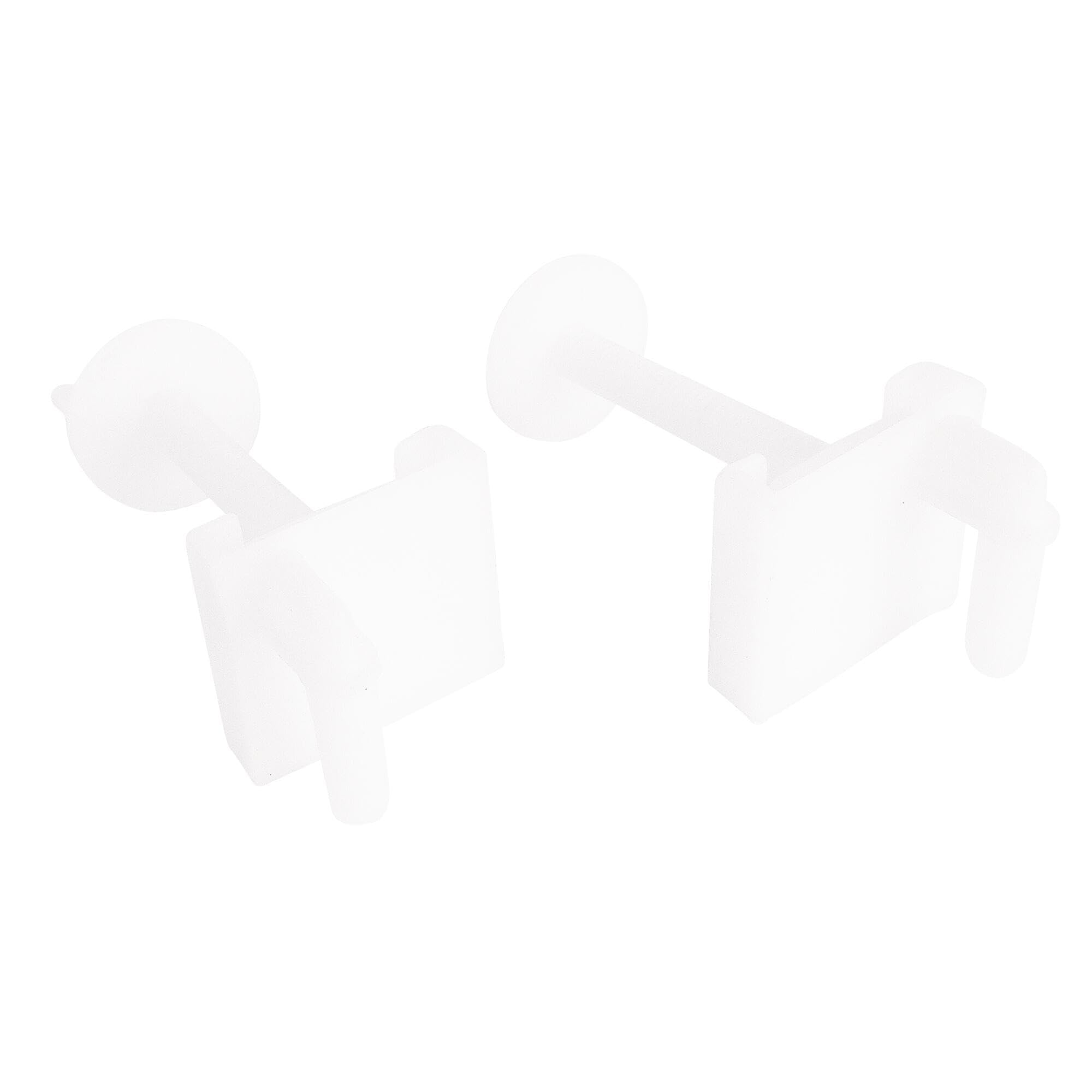 SOMATHERM FOR YOU //935-14 Toilet Seat Fixing with 2 Square Head Screws, 2 Nuts and 2 Pads-Plastic, Grey