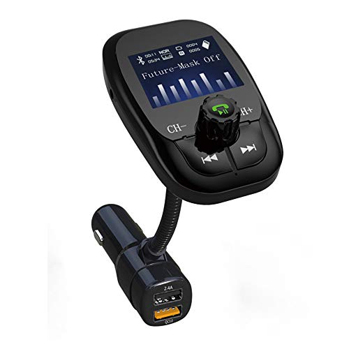 USHOT Wireless Car FM Transmitter Wireless Radio Adapter QC3.0 USB Charger Mp3 Player