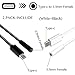 [2 Pack] Moto Z Type C to 3.5mm Headphone Jack Adapter,Dreamvasion Type C 3.1 Male to 3.5mm Female Extension Audio Adapter Cable for Motorola Moto Z, Letv Le Pro 3 - Black and White