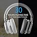 COWIN E7 Active Noise Cancelling Bluetooth Headphones with Microphone Deep Bass Wireless Headphones Over Ear, Comfortable Protein Earpads, 30 Hours Playtime for Travel Work TV Computer iPhone - White