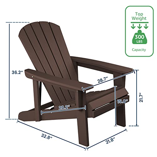 SERWALL Adirondack Chair, Adjustable Backrest Adirondack Chair
