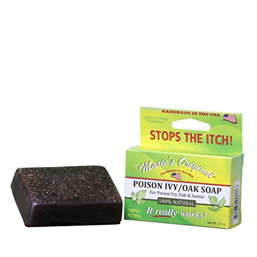 Marie's Original Poison Ivy Soap Bar - 100% All Natural Triple Acting Formula - Anti Itch Treatment for Poison Ivy, Poison Oak and Sumac - Removes Oils, Soothes and Relives Rashes - 2.9oz