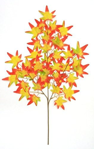 Amazon Co Jp 造花 もみじ中枝 オレンジ 黄 5本セット Diy 工具 ガーデン