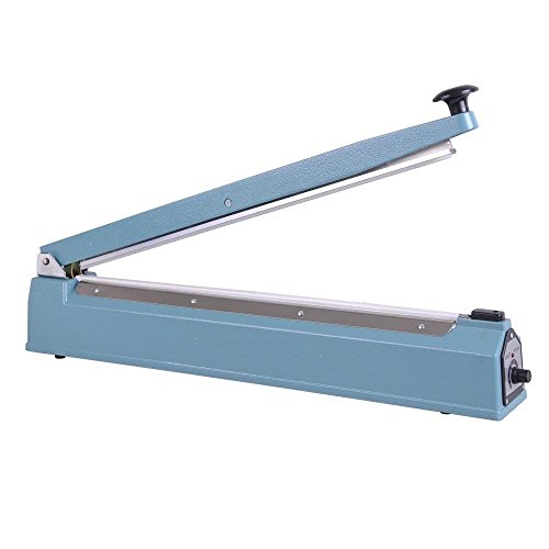 PrimeTrendz Hand Impulse Sealer Heat Seal Machine Poly Sealing With Element Grip and Teflon 20" (Inch)