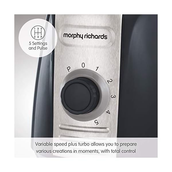 Morphy Richards 403010 Jug Blender with Ice Crusher Blades Inspire Kitchen Confidence, Glass, 600 W, 1.5 liters, Grey