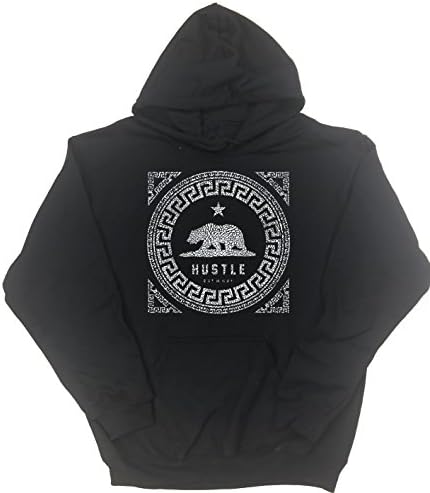 Popular Poison Cali Bear Greek Black Hoodie, Medium