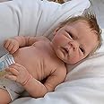 EURORA Reborn Baby Dolls, 18 Inch Silicone , Sweet Girl Reborn Vinyl Body Baby Dolls with Clothes and Bottles Gift for Kids Age 3+ (A)