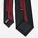 Coachella Ties Skull Pattern Necktie Bordered Skinny Tie Silver and Burgundy (Burgundy)