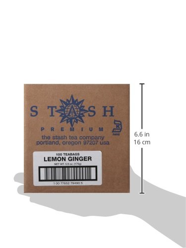STASH TEA LEMON GINGER HERBAL TEA, 100 COUNT TEABAGS IN FOIL (PACKAGING MAY VARY)