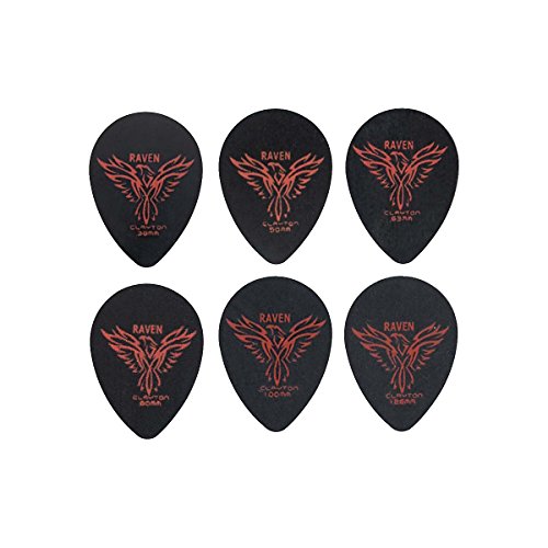 Clayton Black Raven Small Teardrop Guitar Picks .38 mm 1 Dozen
