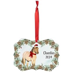 Bay Miniature Horse Christmas Ornament 2024