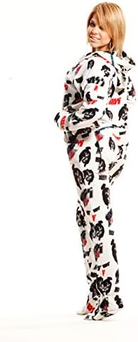 KISS Lick It Up Drop Seat Adult Onesie Footed Pajamas