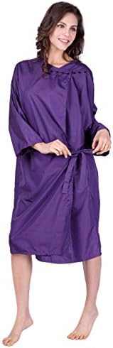 WM Beauty Water Repellent Adjustable Kimono Style Hair Styling Cape with Sleeves, Purple