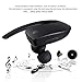 Bluetooth Headphones V4.1 Wireless Bluetooth Headset Earphones Noise Cancelling Stereo Touch Button Earbuds Wireless Mini Invisible Car Headset (Black)