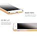 Case for Apple iPhone 7 Gold Lether Dual Layer Design for Girls&Body&Women&Men with Screen Protector Tempered Glass (White)