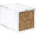 Juvale Acrylic Pen Holder, Crystal Clear Pencil Cup Desktop Organizer for Office Desk, Makeup Brush, Bathroom, Modern & Stylish Design, 3.1 x 4.5 x 3.1