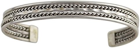 Elaine Tahe Sterling Silver Navajo Bracelet