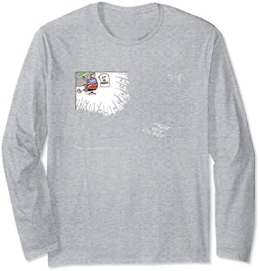 Unisex Joel Pett: Insane Gun Culture Long Sleeve T-Shirt Medium Heather Grey