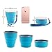 Collapsible Travel Cup - 100% Food-grade Silicone Mug for Camping and Hiking, Blue - by Not Just A Gadget