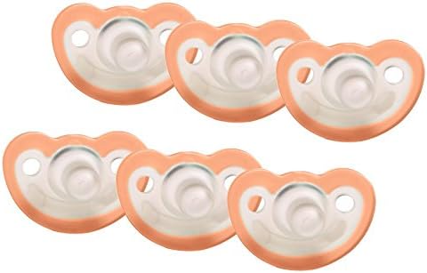 JollyPop 0-3 Months Pacifier 6 Pack Unscented - Orange