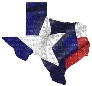 Next Innovations - Texas Shape Flag Song - 15 x 16 - Multi-Color - Metal Wall Art - Home Decor - Steel - Made in USA - Powder Coated - Color Infused