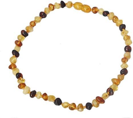 Baltic Amber Teething Necklace - Baby Jewelry - Anti Flammatory Drooling &amp; Pain Reducing Naturally - Unisex (Multicolor)