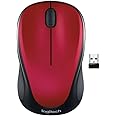 Logitech M317 Wireless Mouse, 2.4 GHz with USB Receiver, 1000 DPI Optical Tracking, 12 Month Battery, Compatible with PC, Mac, Laptop, Chromebook - Red