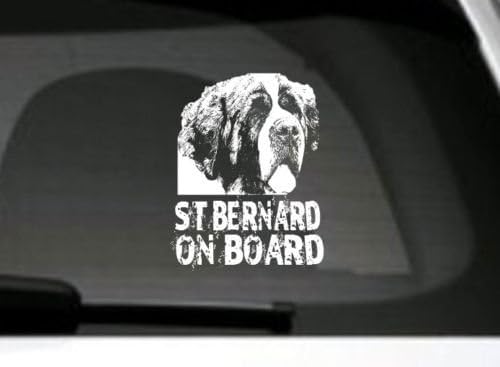 St Bernard on Board Window Sticker