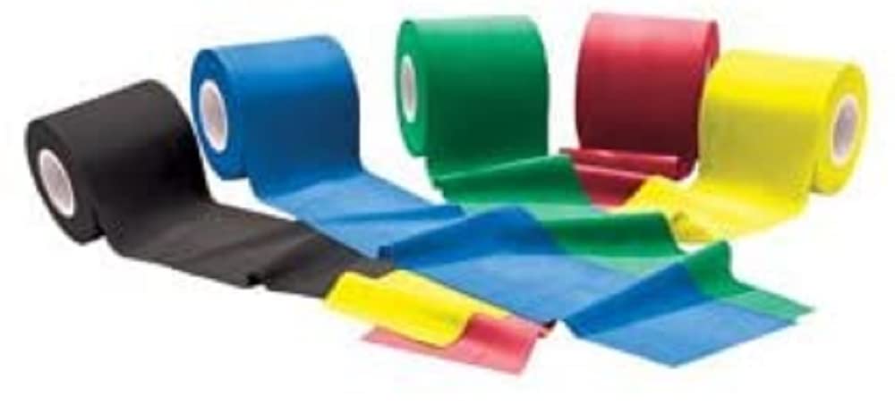 Rolyan Energising Exercise Bands, Ideal Resistance Tool for Upper and Lower Extremity Exercises to Tone Muscles and Increase Flexibility, Latex Free, Black, Extra Extra Heavy, 25m
