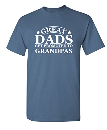 Great Dads Get Promoted to Grandpas Pops Mens Graphic Novelty Funny T Shirt