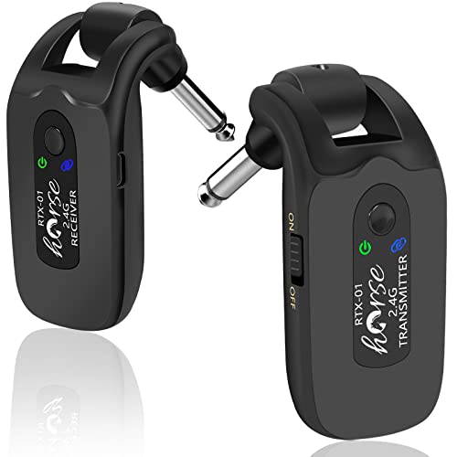 Wireless Guitar System, Horse 2.4GHZ Guitar Transmitter Receiver Set