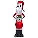 Christmas Disney Inflatable 5.5 Santa Jack Skellington The Nightmare Before Christmas Airblown Decoration