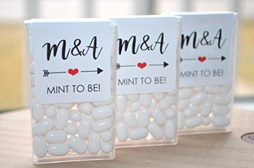 Tic Tac LABELS Mint To Be Bridal Shower Favors, Wedding Favors, Bachelorette Party Heart and Arrow - Set of 24 Labels