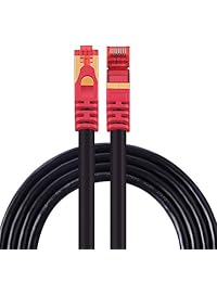 ShineKee Cable Ethernet Cat 7 para exteriores, 26 AWG, cable de red Cat7 de alta resistencia, cable de conexión RJ45 10 Gigabit 600 Mhz, cable LAN STP, resistente al agua, cable Ethernet de entierro directo