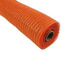 LA Crafts Brand Metallic Decorative Poly Deco Geo Mesh - Orange/Orange Foil