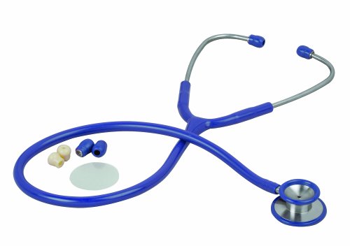 Veridian 05-10503 Pinnacle Series Stainless Steel Adult Stethoscope, Royal Blue