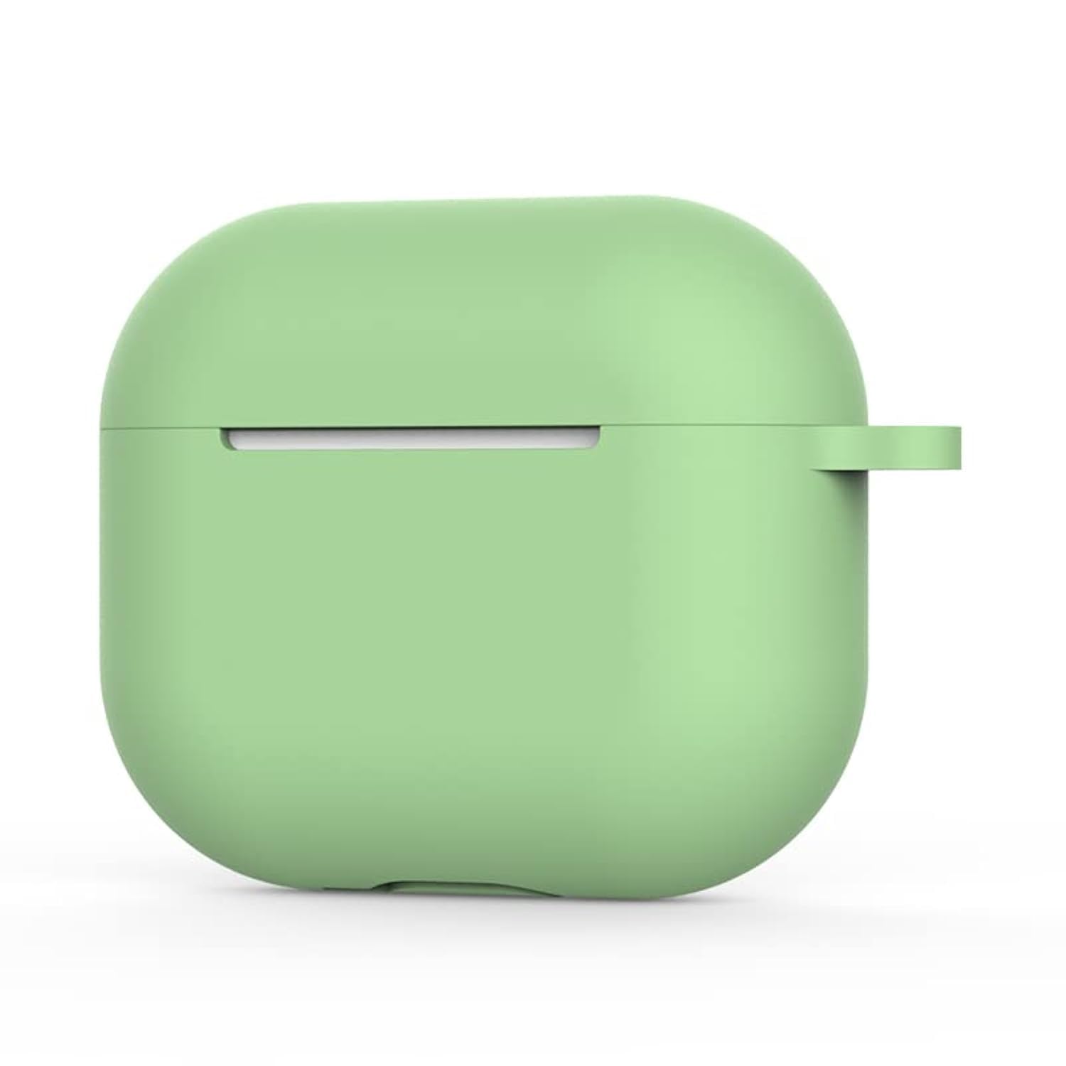 AirPods 3 Case Silicone Protective Case and Skin Case for AirPods 3 [Front LED Visible] [Wireless Charging] Compatible with AirPods 3 2021 (Has Ears, Without Carabiner, Matcha Green)