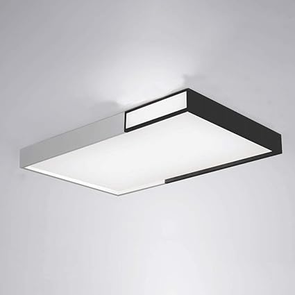 Depaoshj Modern Black Minimalist Bedroom Square Lighting Led48w
