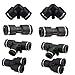 1/4"od Push to Connect Fittings Pneumatic Fittings kit 2 Spliters+2 Elbows+2 tee+2 Straight 8pack (1/4" Combo) primary