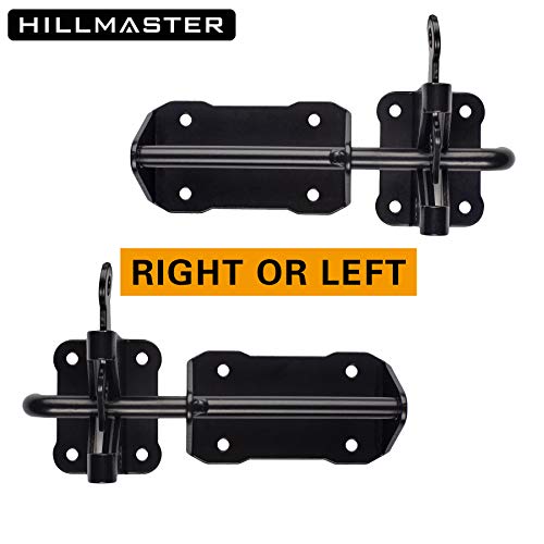 HILLMASTER Heavy Duty Automatic Gate Latch for Wooden Fences with Pull