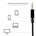 BestGot (1-Pack) AUX cord Audio Cable 3.5mm Headphones cord with Microphone In-line Volume (4.3ft / 1.3m) for Headphones, iPods, iPhones, iPads, Home / Car Stereos and More (Black)