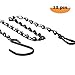 LUTER 12 Pack 22.4 Inches Decorative Hanging Chains Black Hook Chains Mental Chain Hanger for Bird Feeders,Planters,Lanterns,Wind Chimes,Billboards, Chalkboards and More,Indoor and Outdoor Use