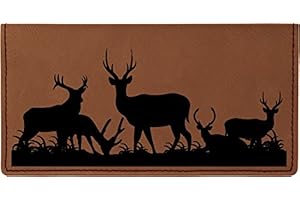 CAROUSEL CHECKS INC. Grazing Deer Laser Engraved Leatherette Checkbook Cover