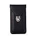 Soft Leather 2 Pouches Phone Bag, EpicGadget Vertical Belt Waist Pouch Bag Belt Loops Belt Clip on for Apple iPhone/Samsung Galaxy/Smart Phone (Black)