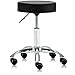 DR.LOMILOMI Swivel Rolling Hydraulic Height Adjustable Stool 503 for Clinic Nursing Spas Beauty Salons Dentists Home Office (503, Black)