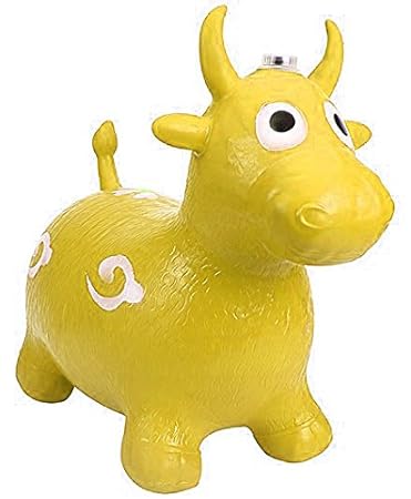 Tickles Yellow Jumping Inflatable Bull Toy for Kids 57 cm