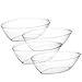 [4 Pack] Embellish Oval 64 Ounce Disposable Reusable Crystal Clear Hard Plastic Serving Size Bowls, Great For Salad, Snack, Chips, Candies, Side Dish, Use At Wedding, Event, Party, Or At Home