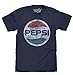 Pepsi Bandana Logo Mens Licensed T-shirt, Navy Heather, X-Large