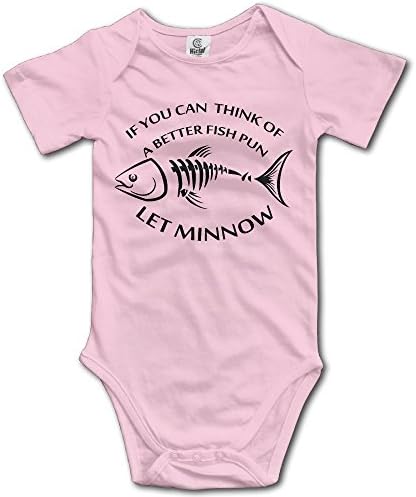 Baby Kids 100% Cotton Short Sleeve Onesies Toddler Bodysuit Let Minnow Variety Onesies Pink Size 18 Months