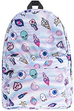 Lightweight School Bags for Girls KESENKE Unicorn Backpack School College Bag for Teens Girls Students 3D Digital Printed Laptop Backpacks (Ice Cream)
